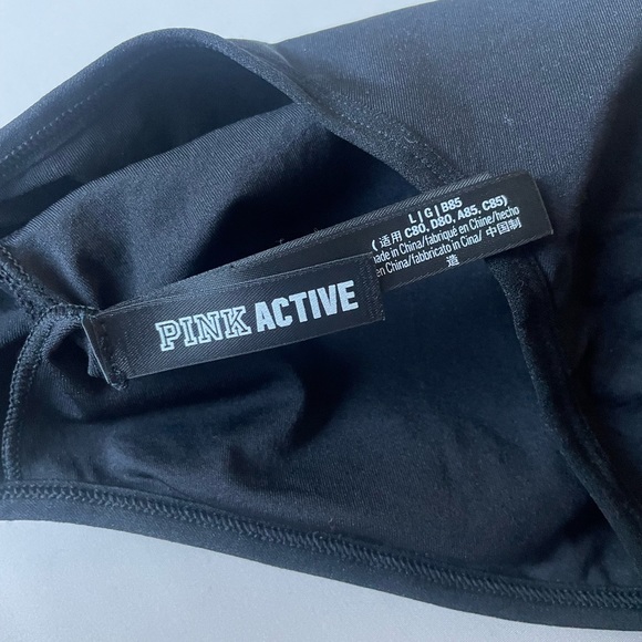 NWOT PINK Victoria’s Secret Seamless One-Shoulder Sports Bra, Black - Picture 6 of 6